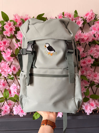 Puffin Embroidered Backpack - Large