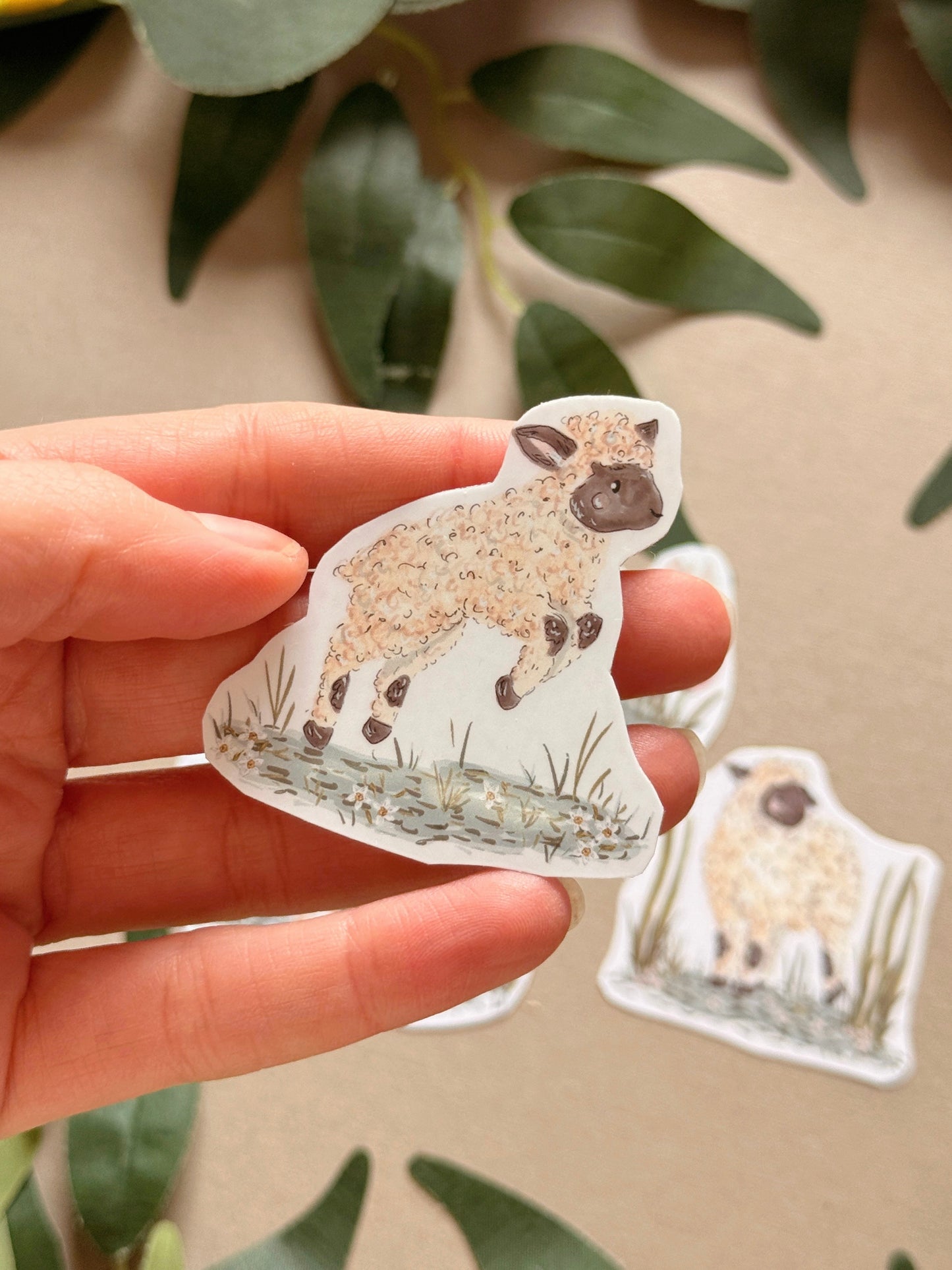 Lamb Sticker - Waterproof