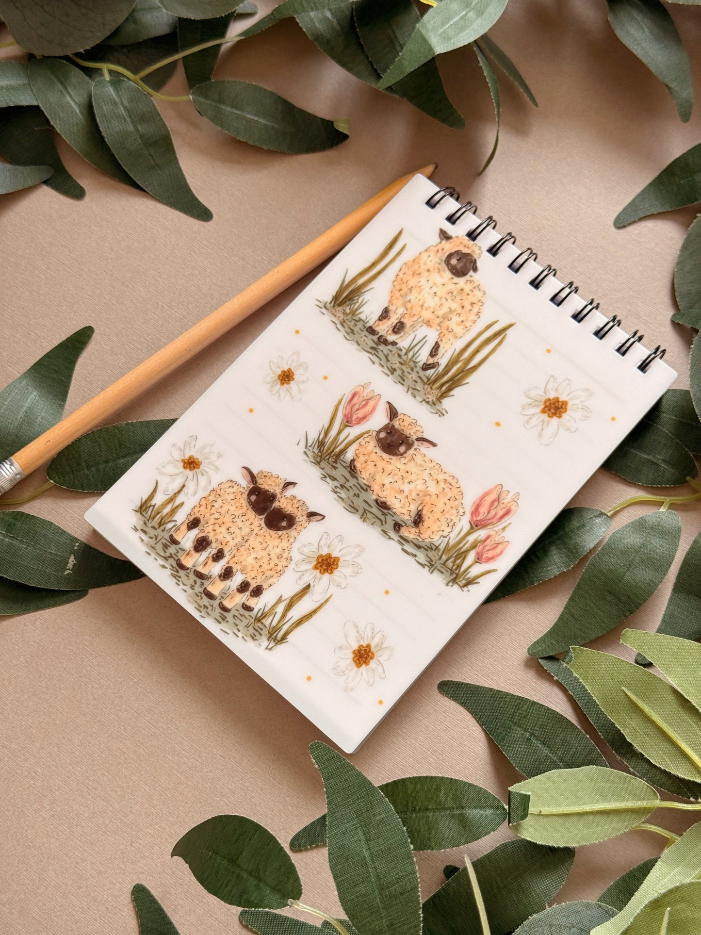 Lamb Spiral Notebook - A6