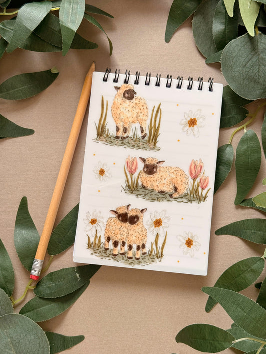 Lamb Spiral Notebook - A6