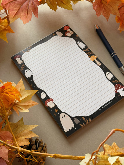 Mushroom Ghost A5 Notepad