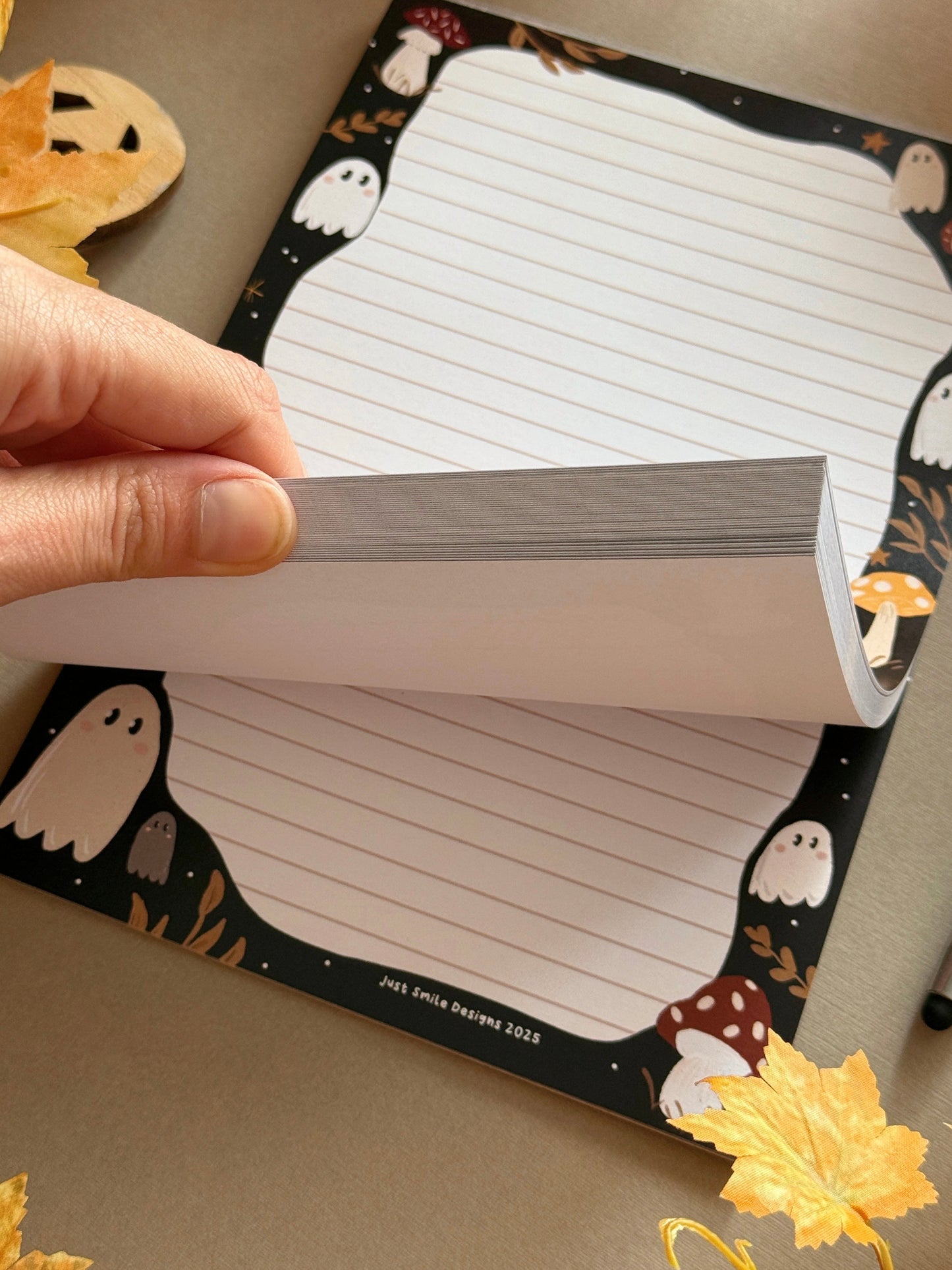 Mushroom Ghost A5 Notepad