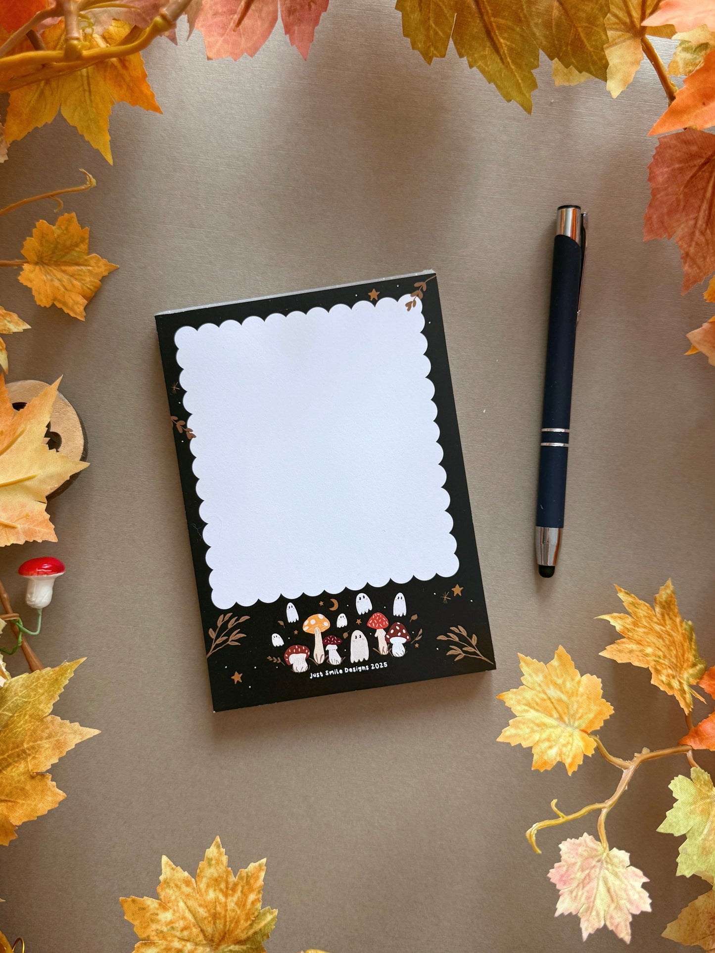 Mushroom Ghost A6 Notepad