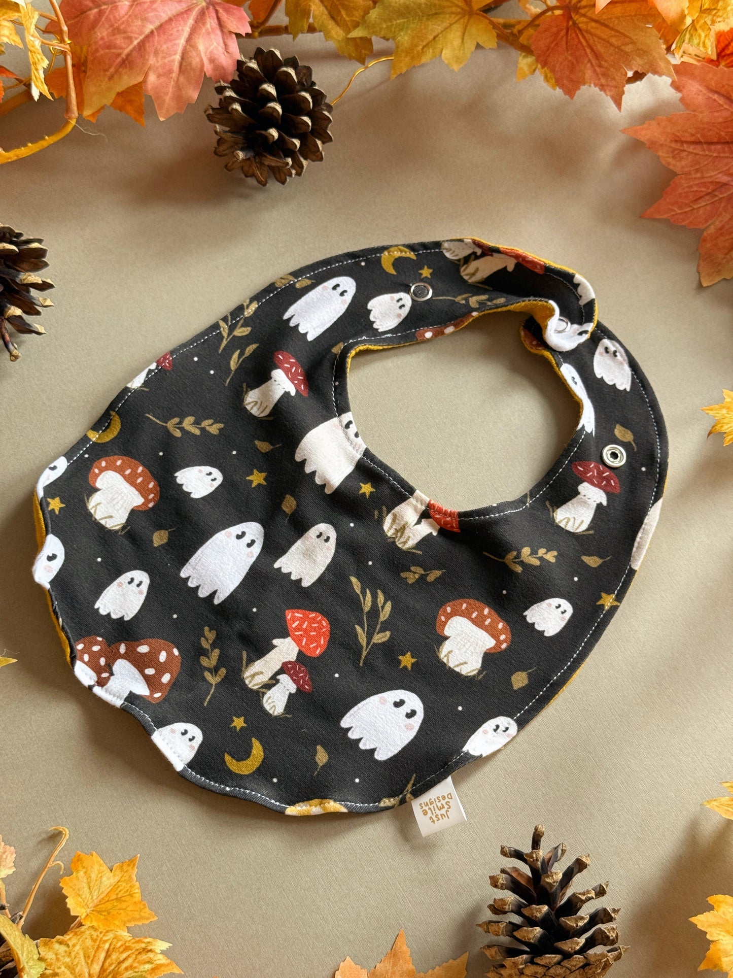 Mushroom Ghost Bib