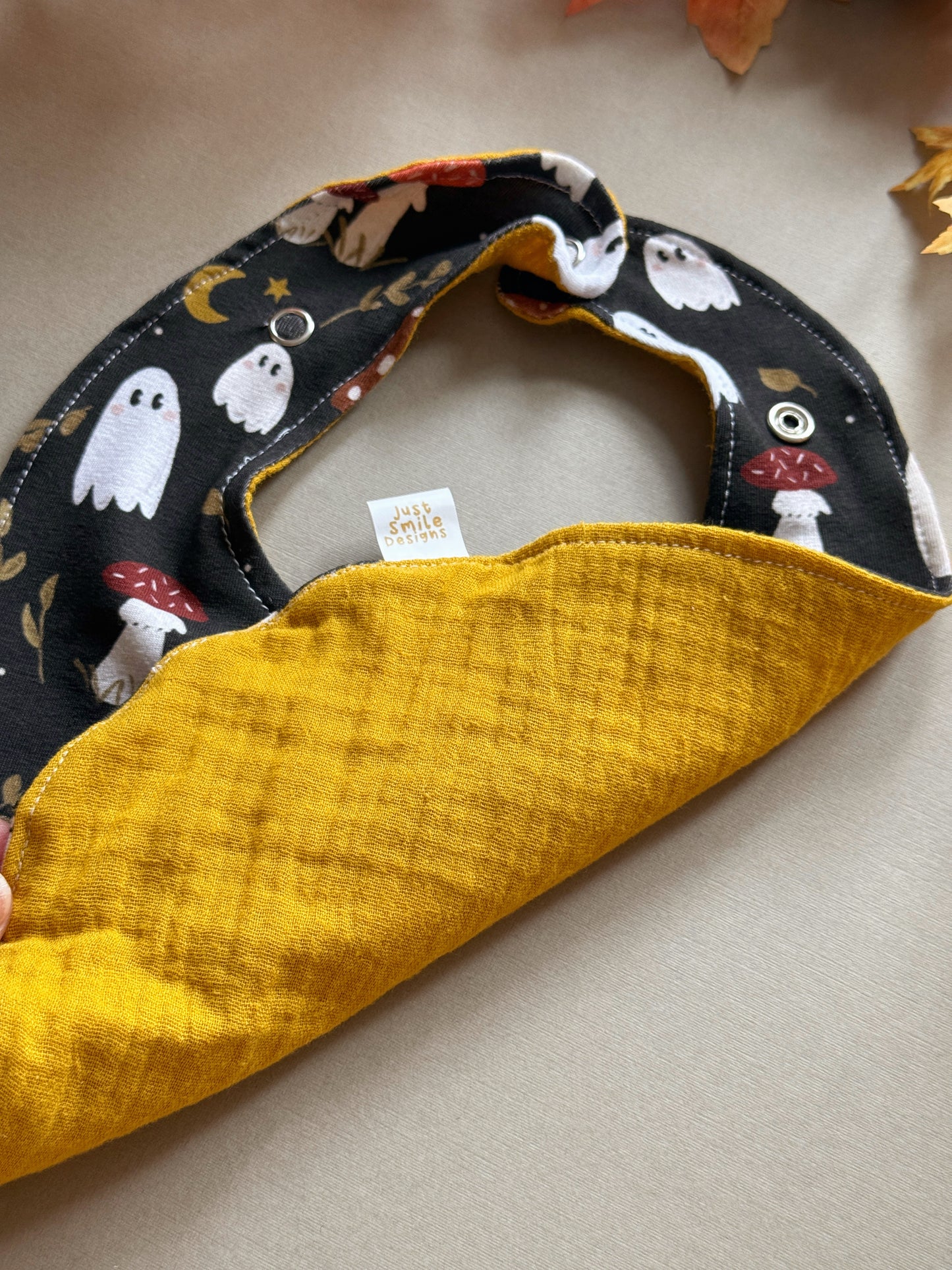 Mushroom Ghost Bib