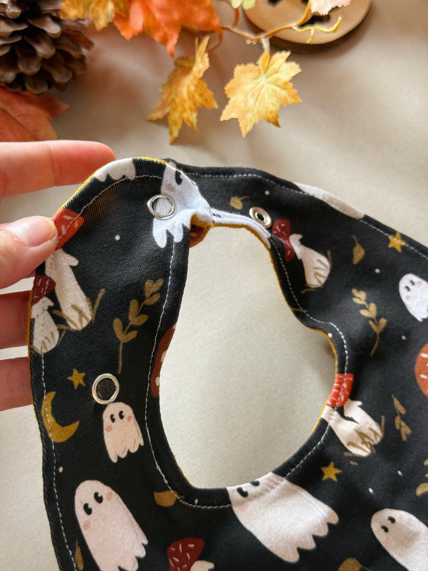 Mushroom Ghost Bib