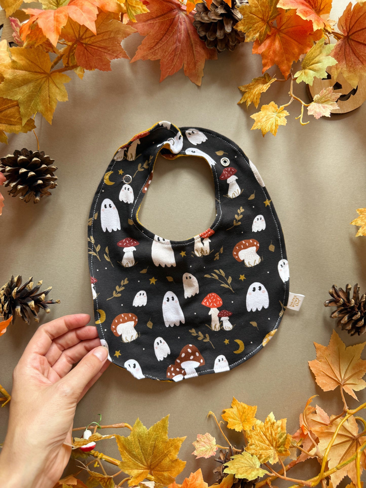 Mushroom Ghost Bib