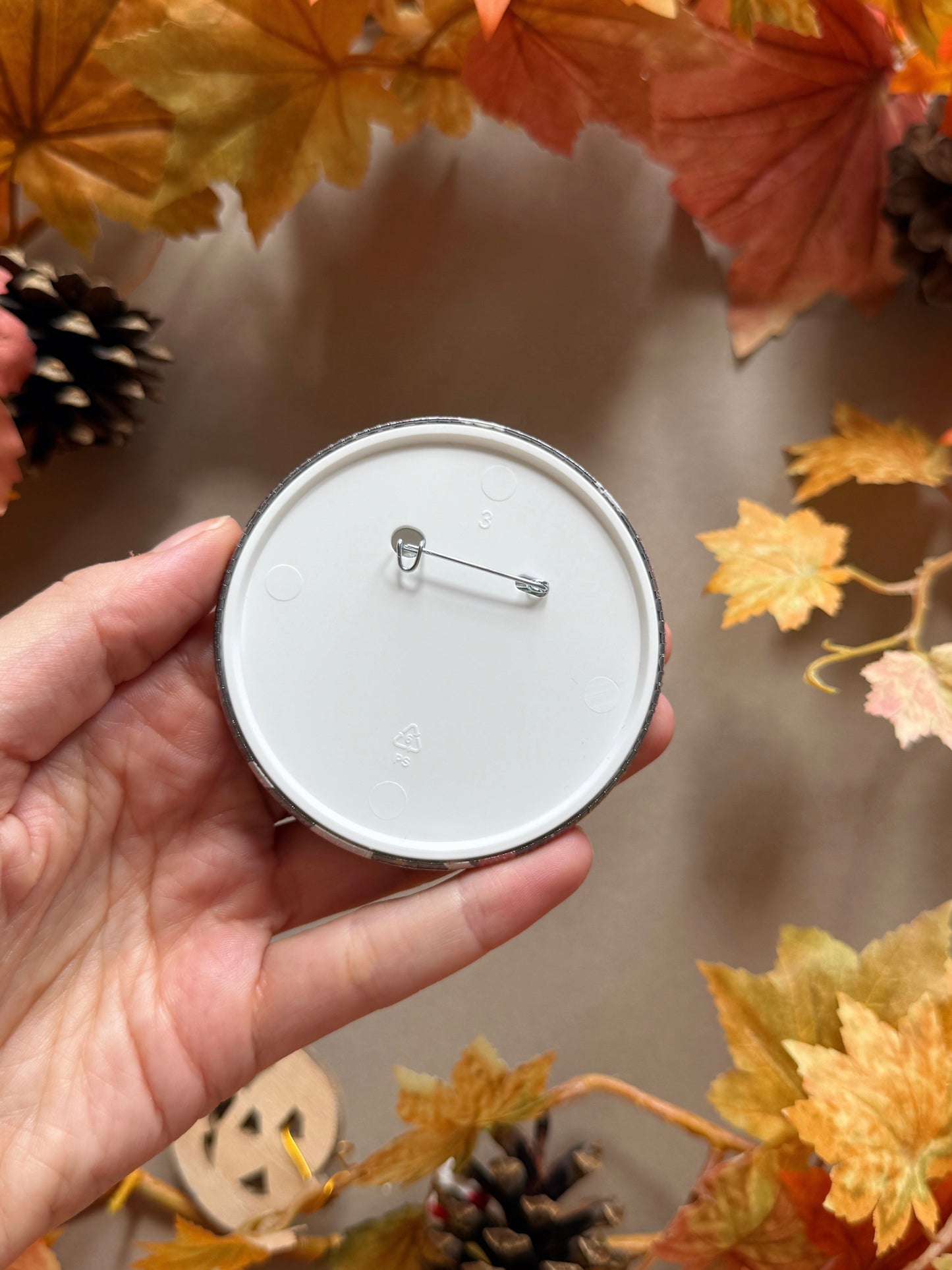 Mushroom Ghost Birthday Badge