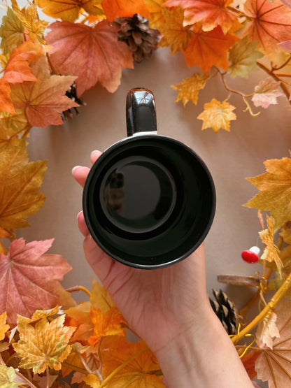 Mushroom Ghost Mug - Black Inner
