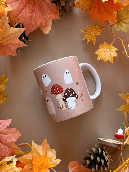 Mushroom Ghost Mug - Tan