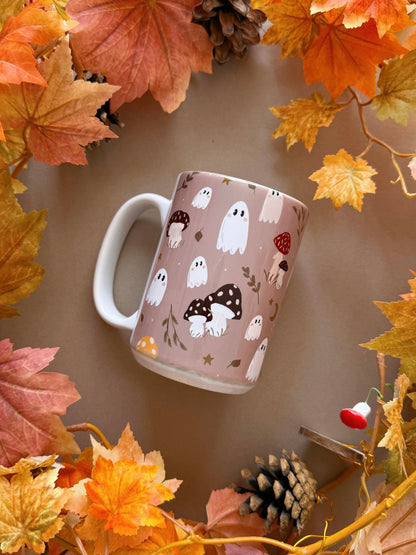 Mushroom Ghost Giant Mug - Tan