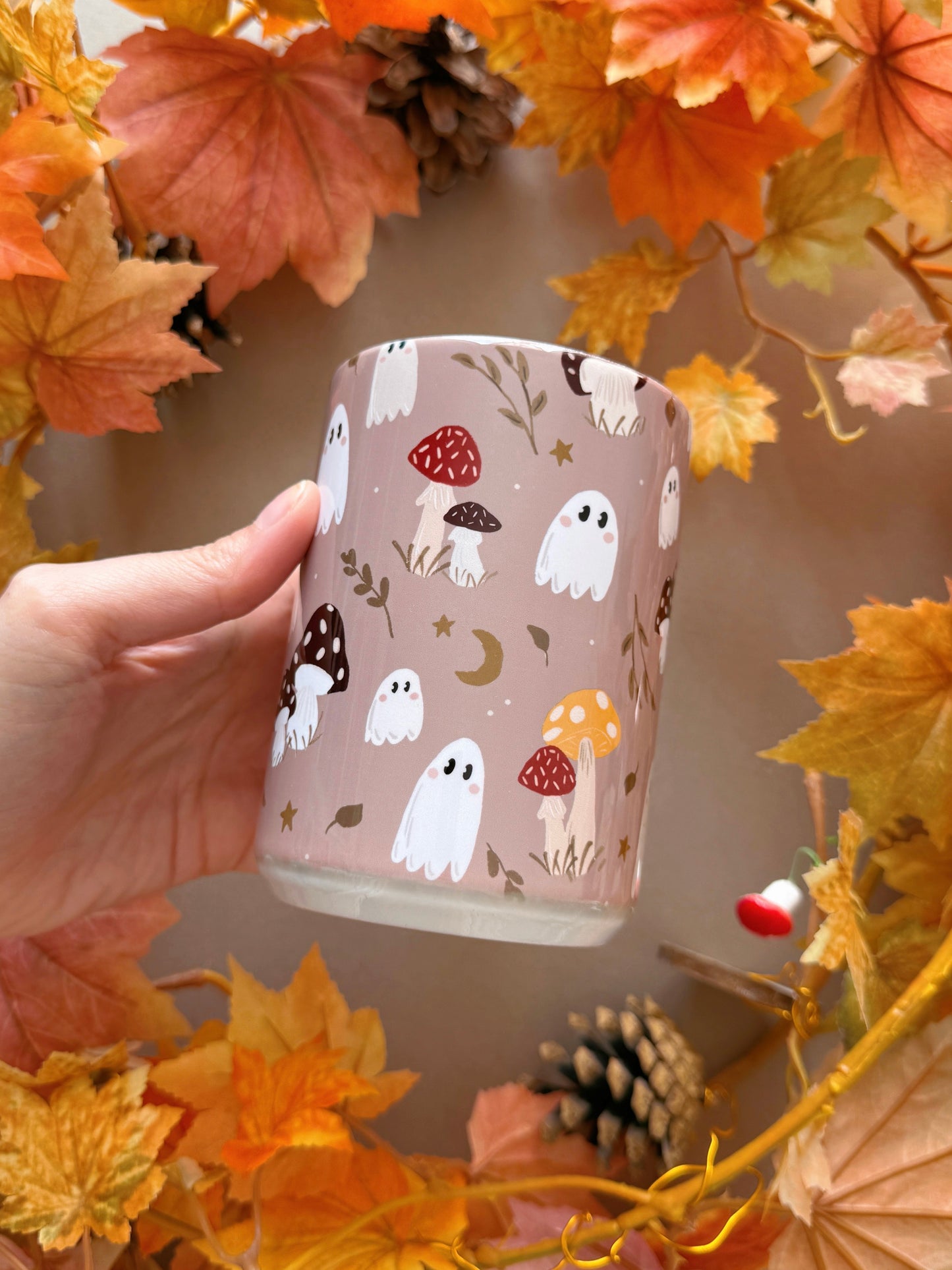 Mushroom Ghost Giant Mug - Tan