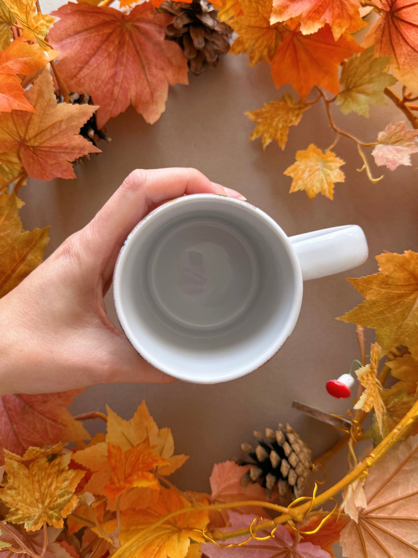 Mushroom Ghost Giant Mug - Tan