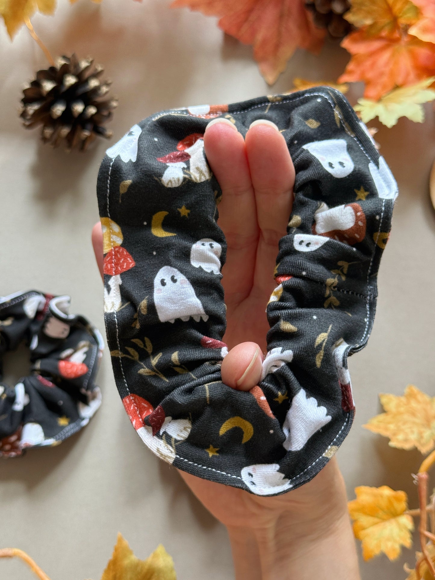 Mushroom Ghost Scrunchy