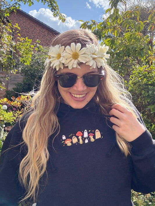 Mushroom Ghost Hoodie - Embroidered