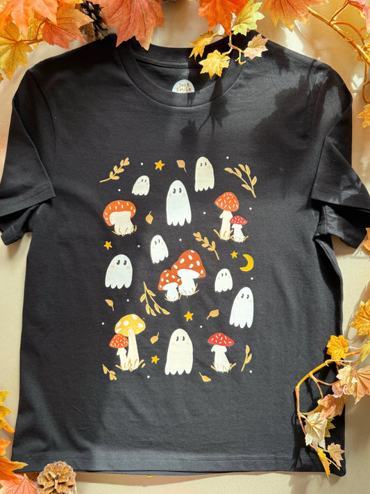 Mushroom Ghost T-Shirt - Organic Cotton (Midnight)