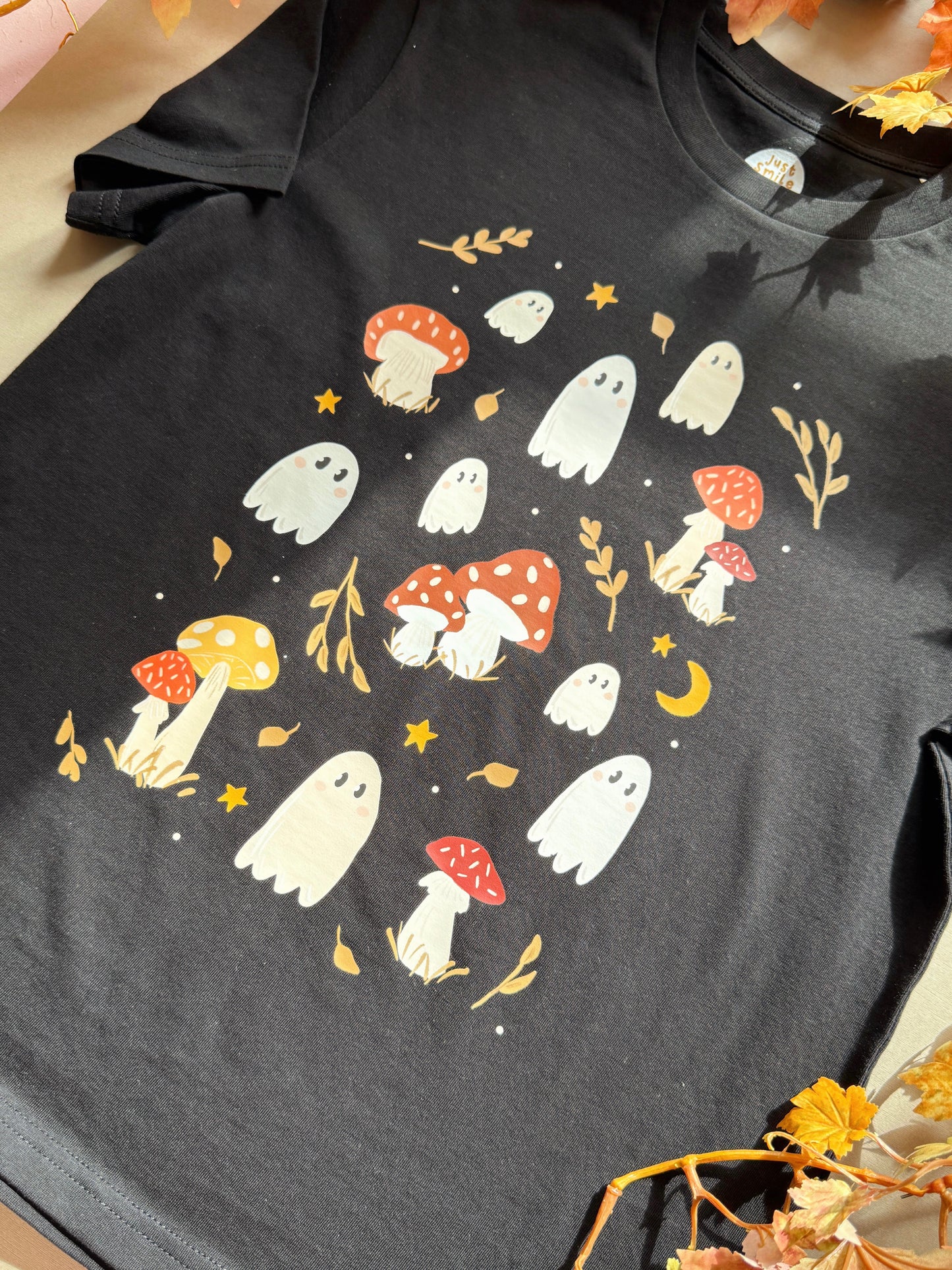 Mushroom Ghost T-Shirt - Organic Cotton (Midnight)