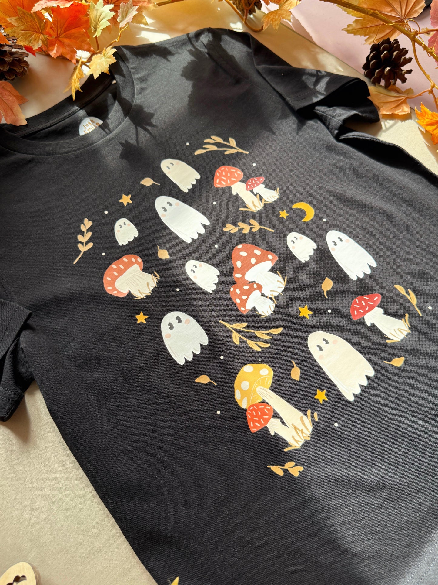 Mushroom Ghost T-Shirt - Organic Cotton (Midnight)