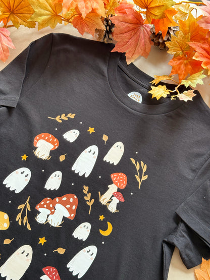 Mushroom Ghost T-Shirt - Organic Cotton (Midnight)