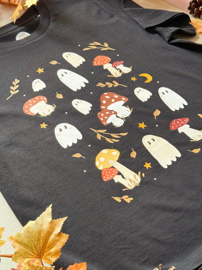 Mushroom Ghost T-Shirt - Organic Cotton (Midnight)