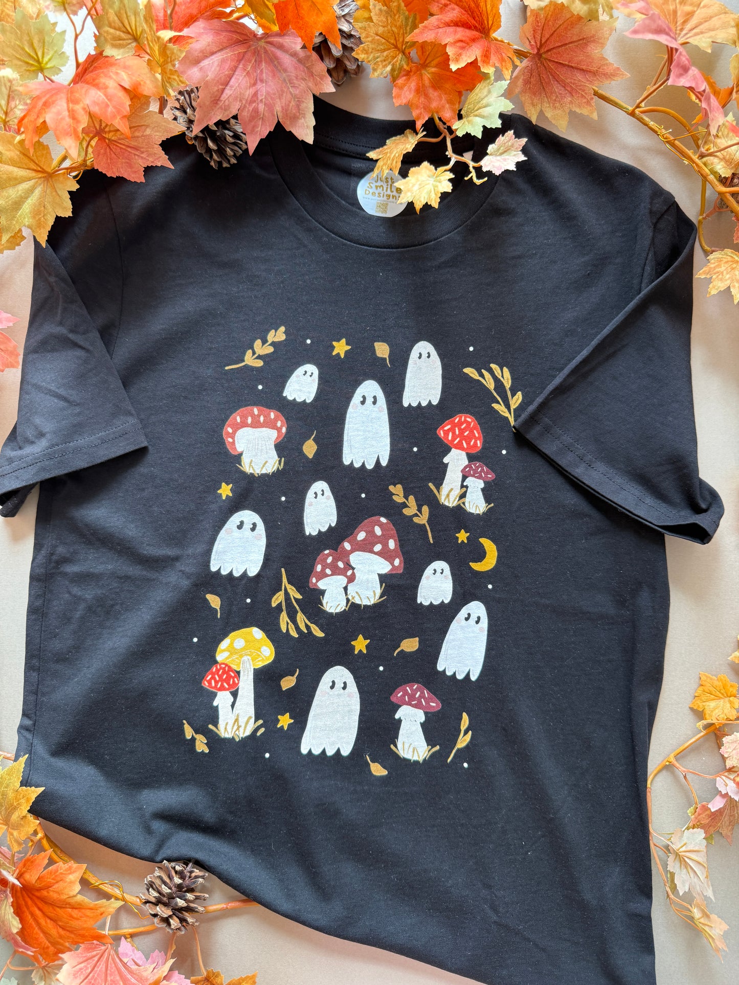 Mushroom Ghost T-Shirt - Organic Cotton (Midnight)