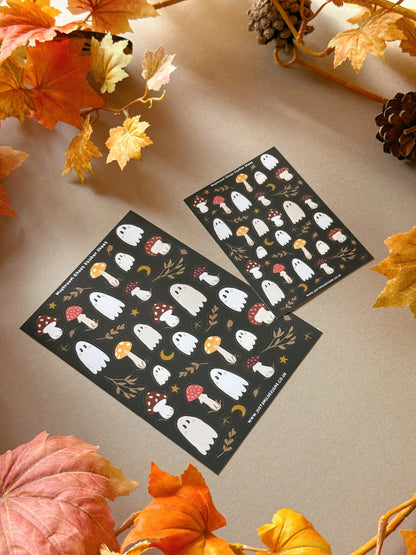 Mushroom Ghost Sticker Sheet - Midnight