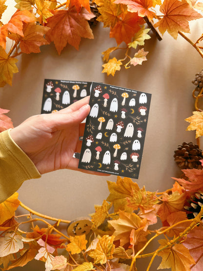 Mushroom Ghost Sticker Sheet - Midnight