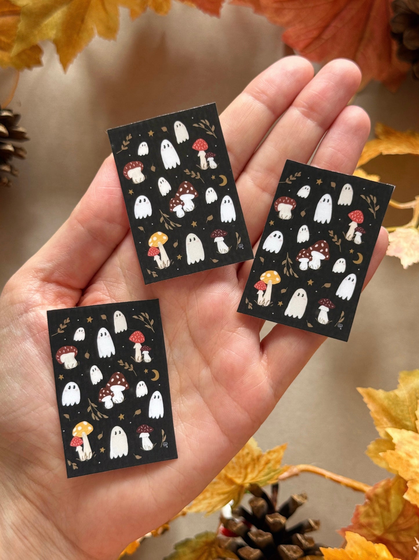 Mushroom Ghost Sticker - Waterproof