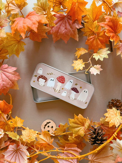 Mushroom ghost Pencil Case - Tan