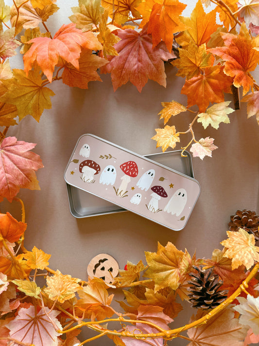 Mushroom ghost Pencil Case - Tan
