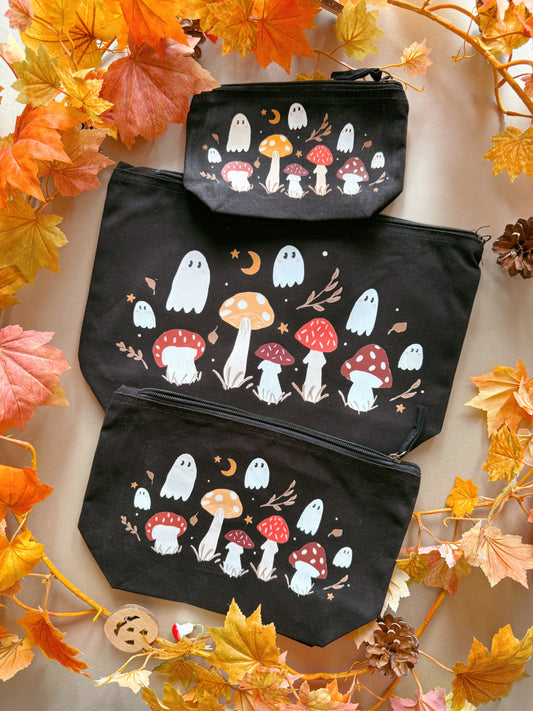 Mushroom ghost Zip Case