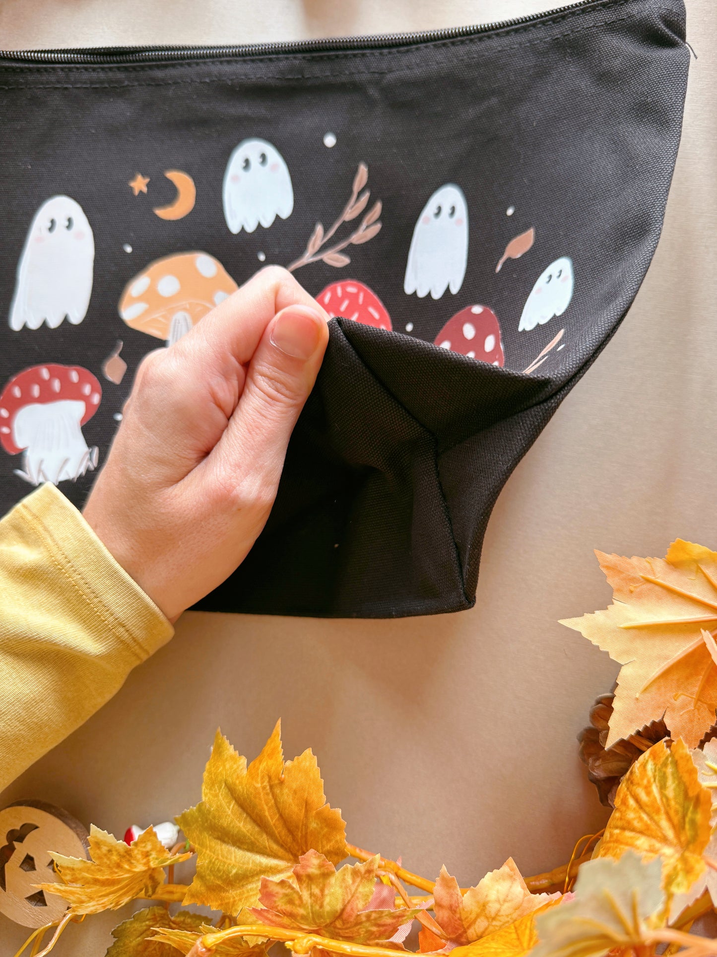 Mushroom ghost Zip Case