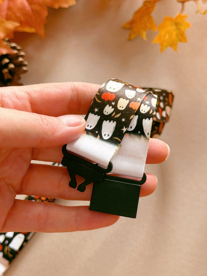 Pumpkin Ghost Lanyard - Black