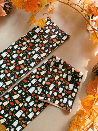 Pumpkin Ghost Sock - Black