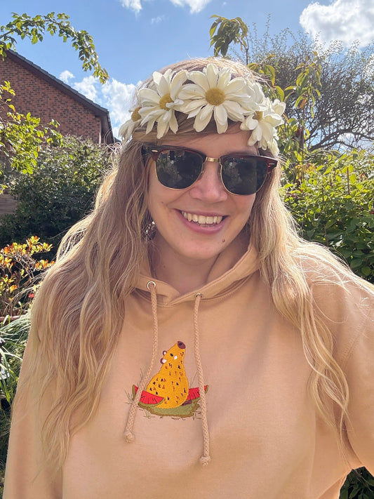 Watermelon Capybara Hoodie - Embroidered