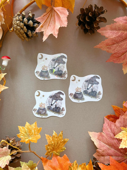 Witch Badger Sticker - Holographic