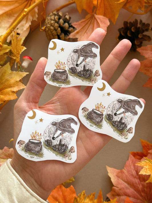 Witch Badger Sticker