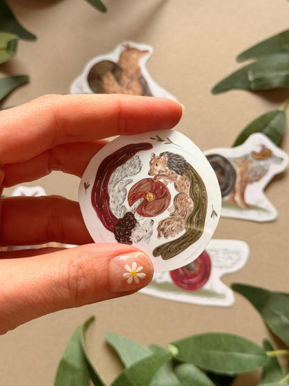 Warrior Wolves Sticker - Waterproof