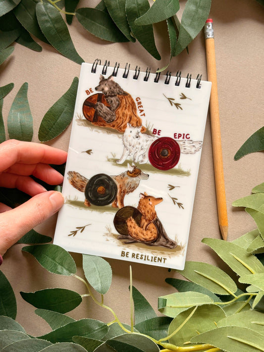 Wolf Spiral Notebook - A6