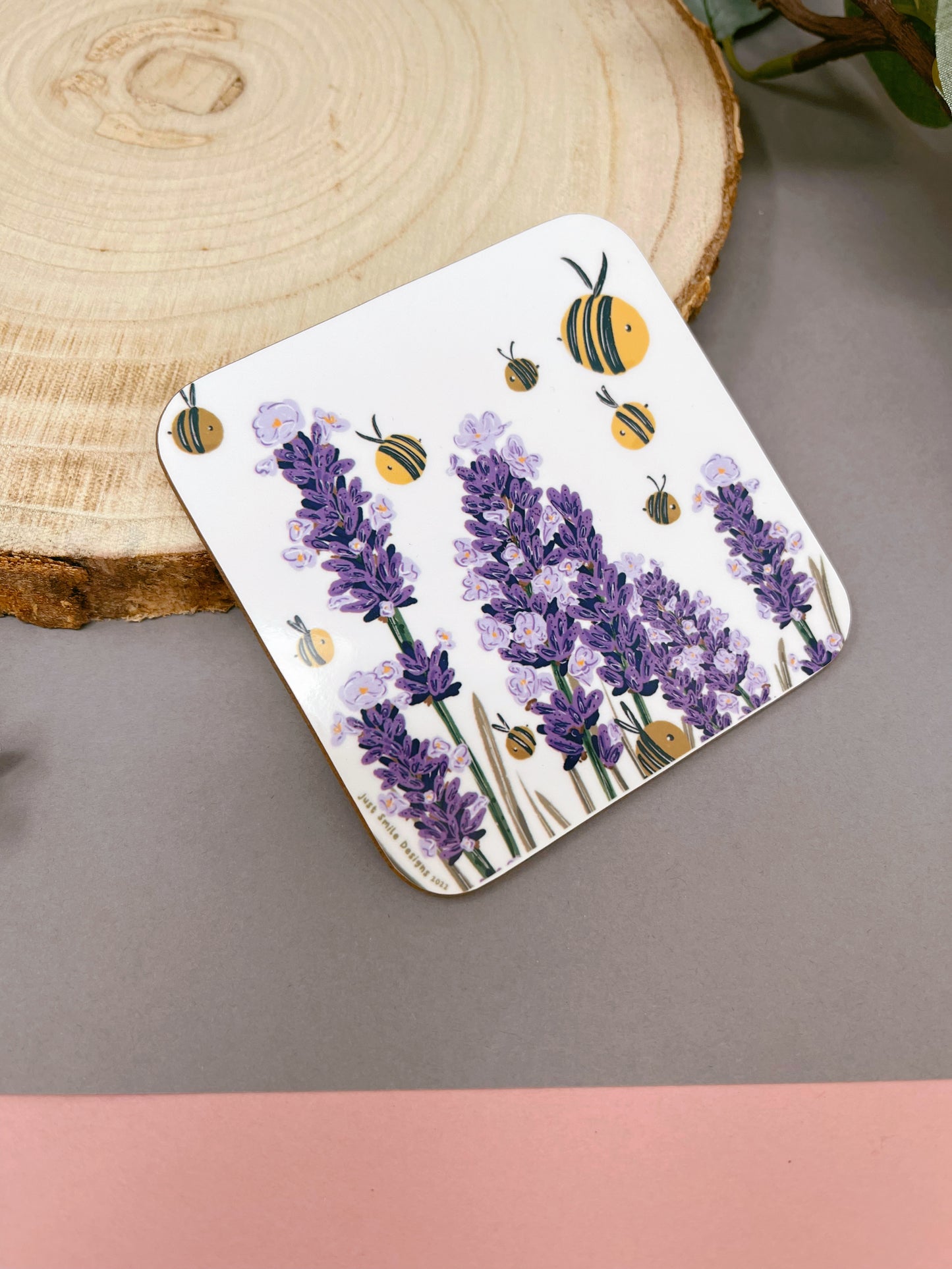 Bee Lavender Coaster