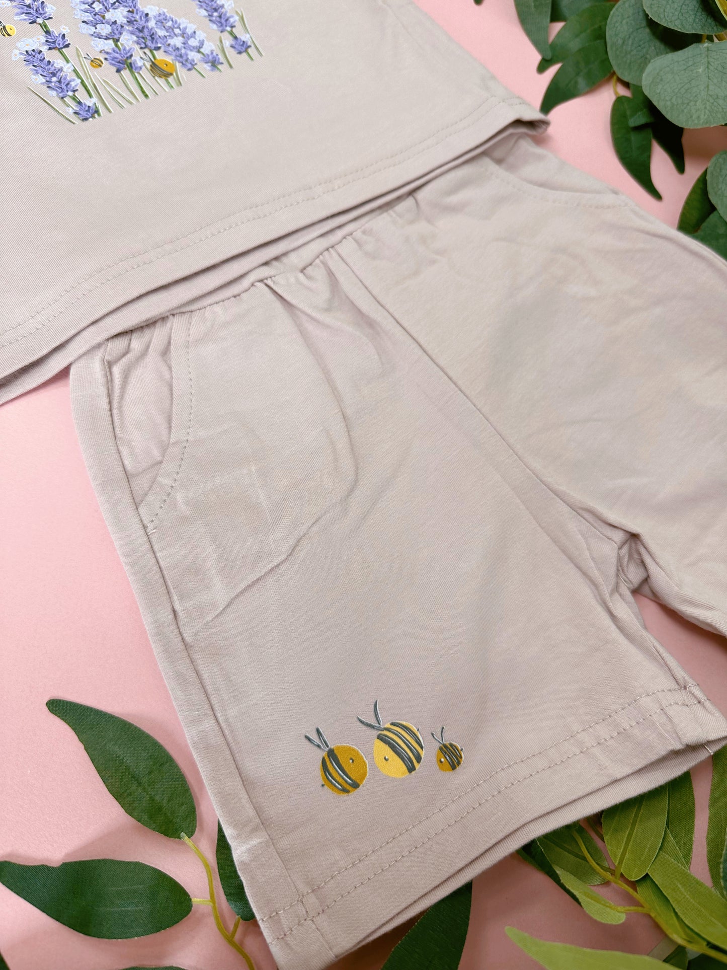 Lavender Bee Short and Tee Set