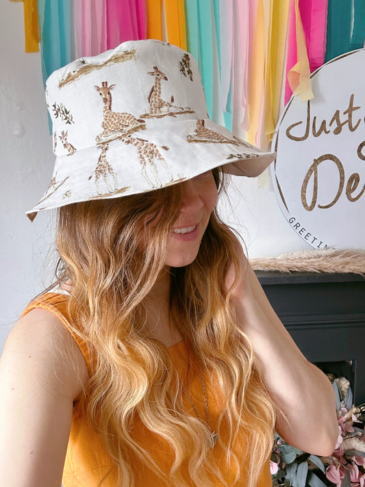 Giraffe Pattern Bucket Hat