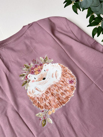Floral Hedgehog T-Shirt - Cotton
