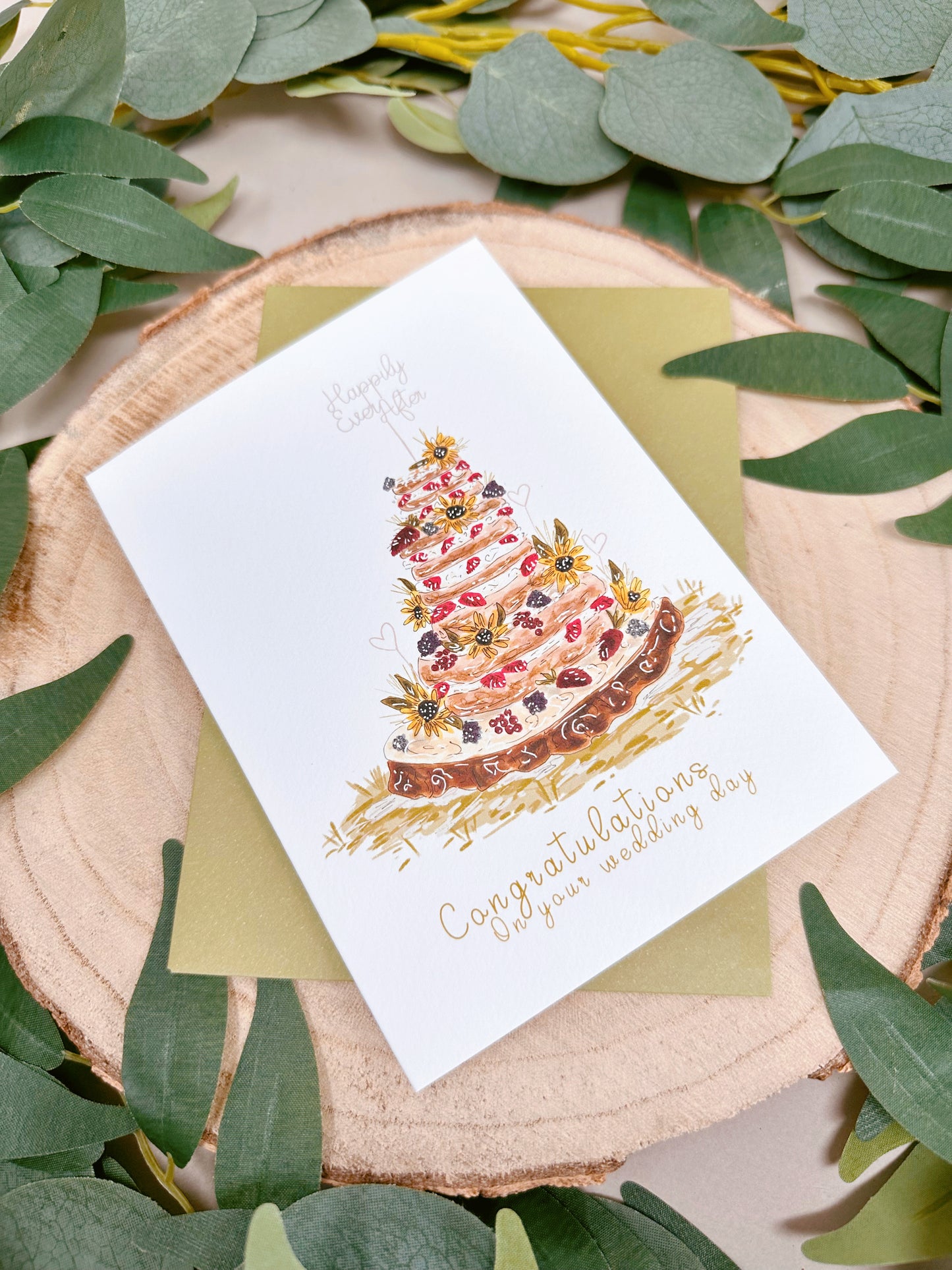 Cake Wedding Card