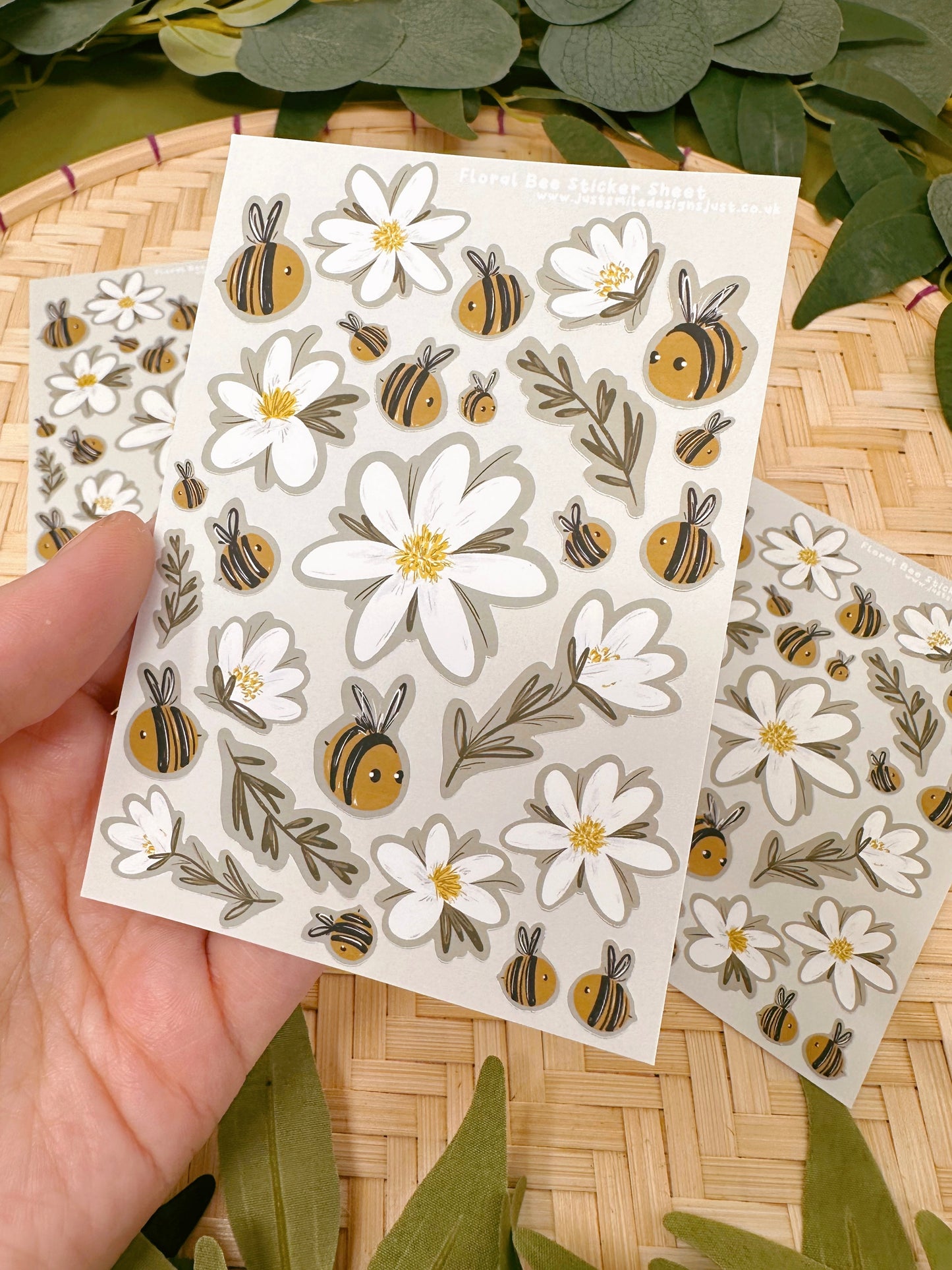 Flower Bee Sticker Sheet