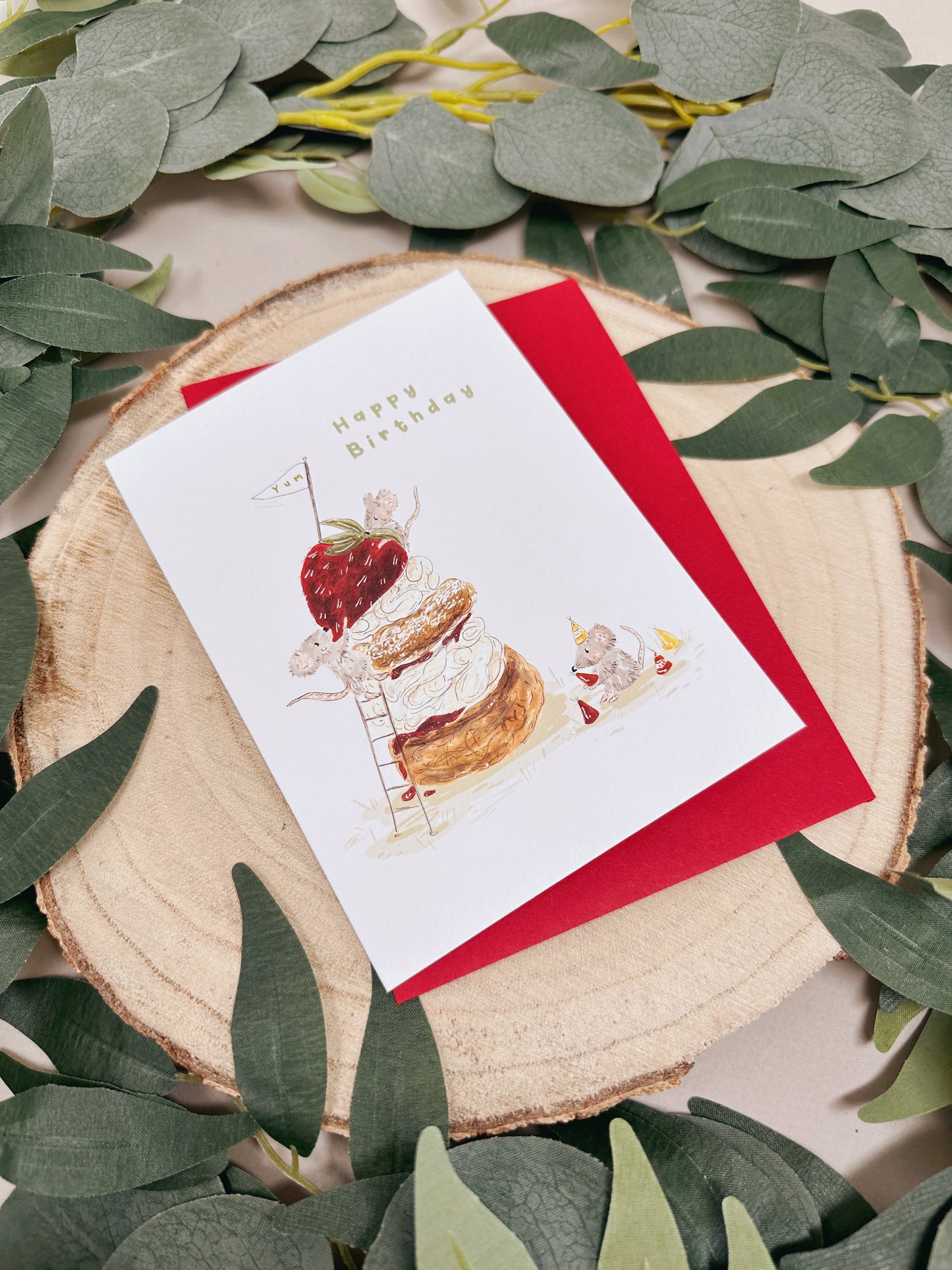 Mouse Scone Birthday Card