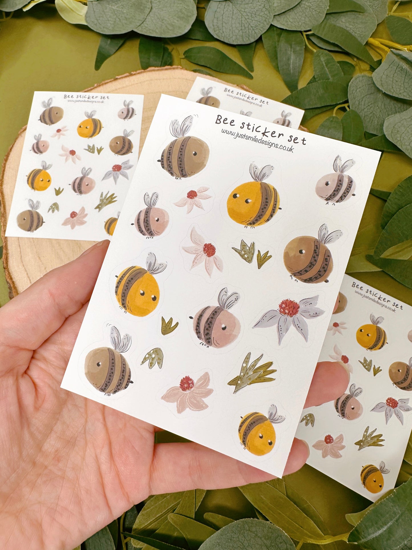 Cute Bee Sticker Sheet