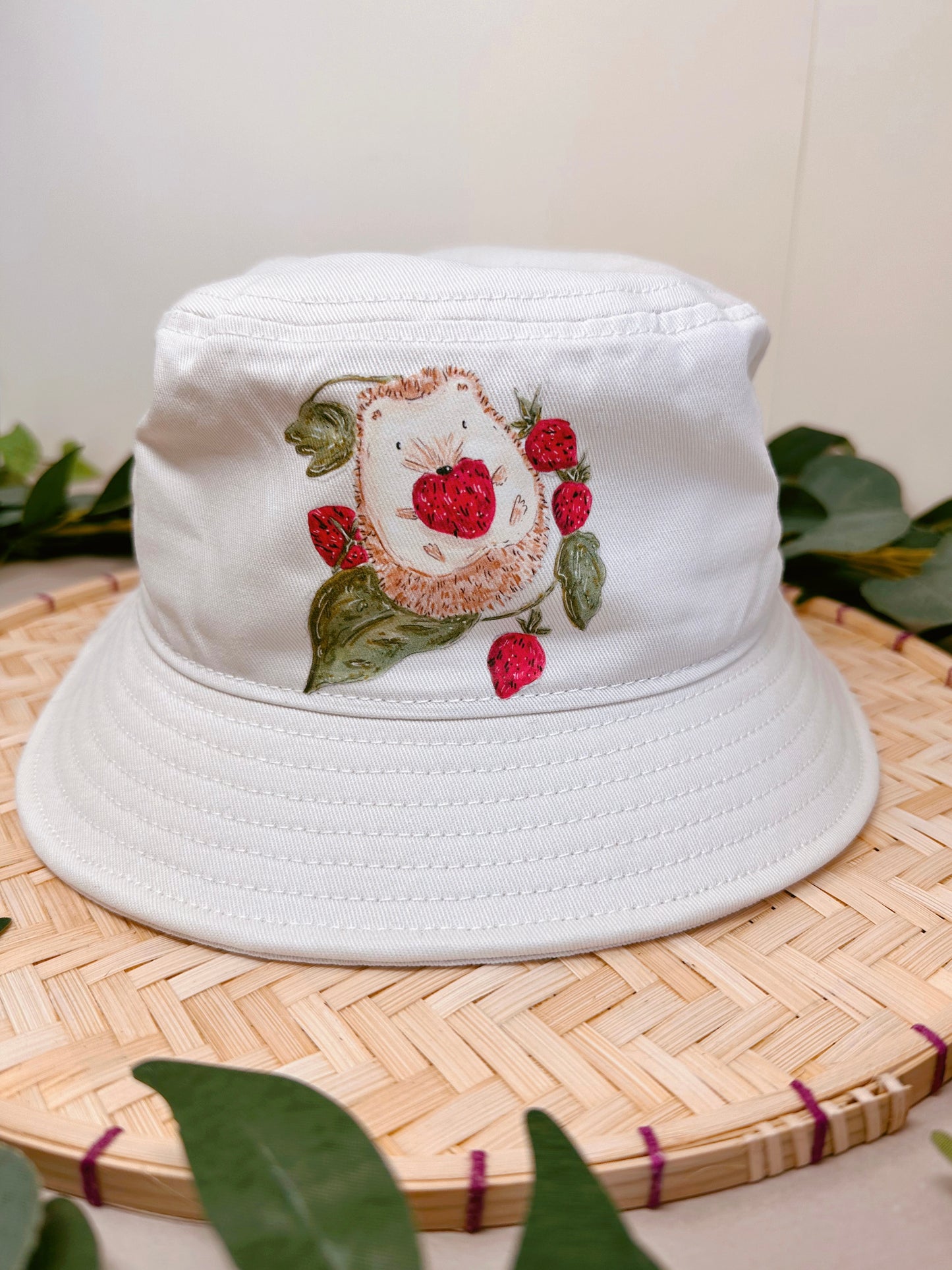 Strawberry Hedgehog Bucket Hat