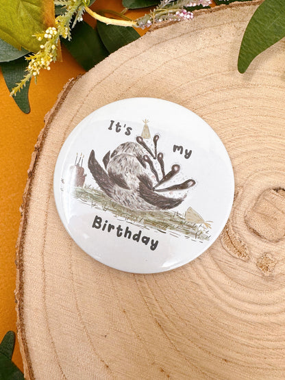 Badger Birthday Badge