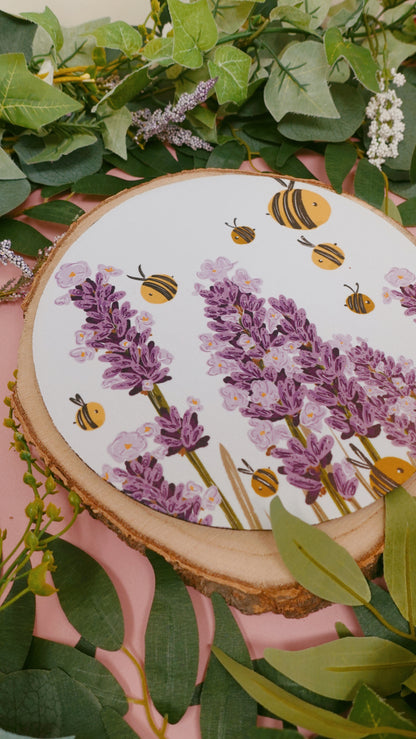 Bee Lavender Mousemat